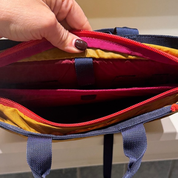 cotopaxi Yellow Roll-Top Backpack with Pink Trim - Picture 4 of 5